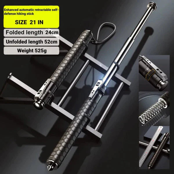 16 Self Defense Extendable Solid Steel Walking Stick Baton