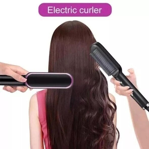 2 in 1 Hair Straightener and Styling Comb with Negative Ion Technology