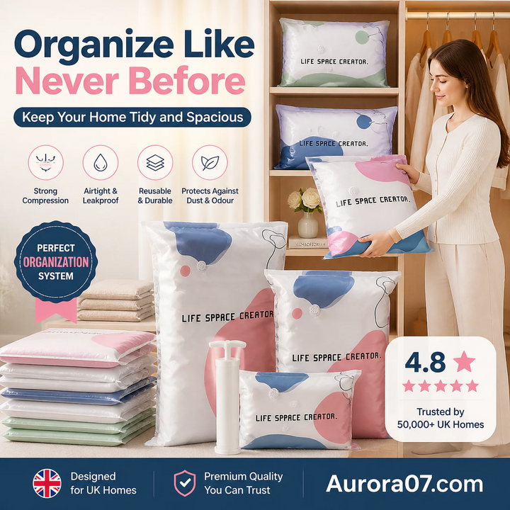 🧳Vacuum Storage Bags – Press &amp; Seal (PACK OF 5)