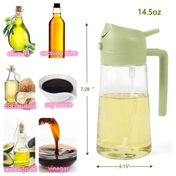 2-in-1 Glass Oil Dispenser and Sprayer