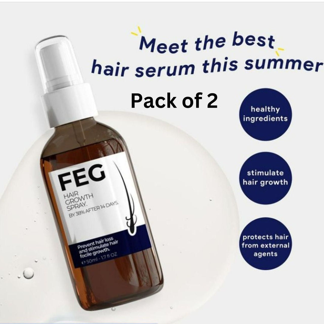 FEGPLUS Hair & Beard Growth Serum (50ml) (Pack of 2)