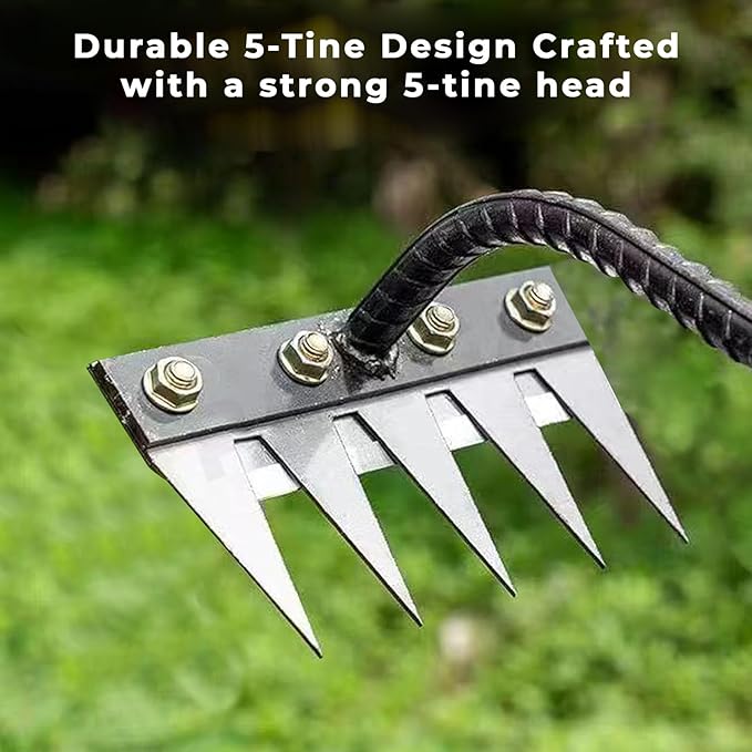 5 Teeth Carbon Steel Weeding Tool🌱 | Flat 50% Off 🔥