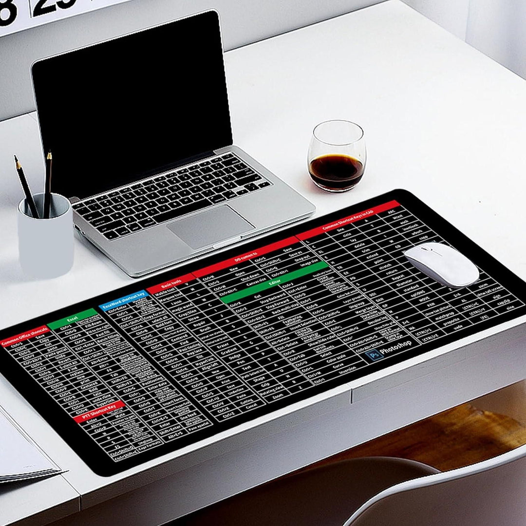 Keyboard Computer Pad Anti-slip Keyboard Pad with Shortcut Key Patterns | ⏰Limited Period Of ...