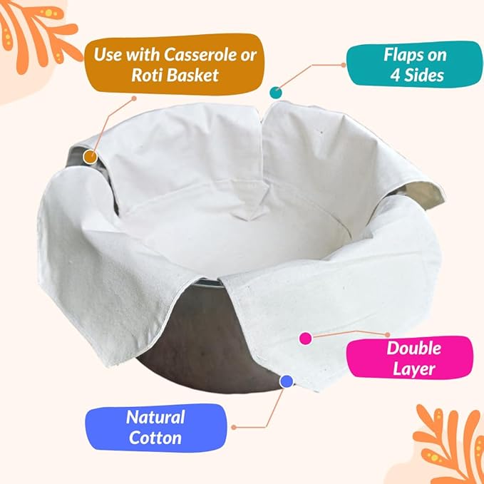 Double Layer Roti Clothe Wrap | Premium Cotton