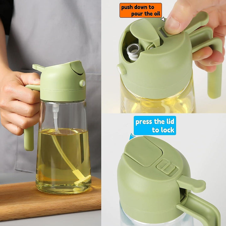 2-in-1 Glass Oil Dispenser and Sprayer