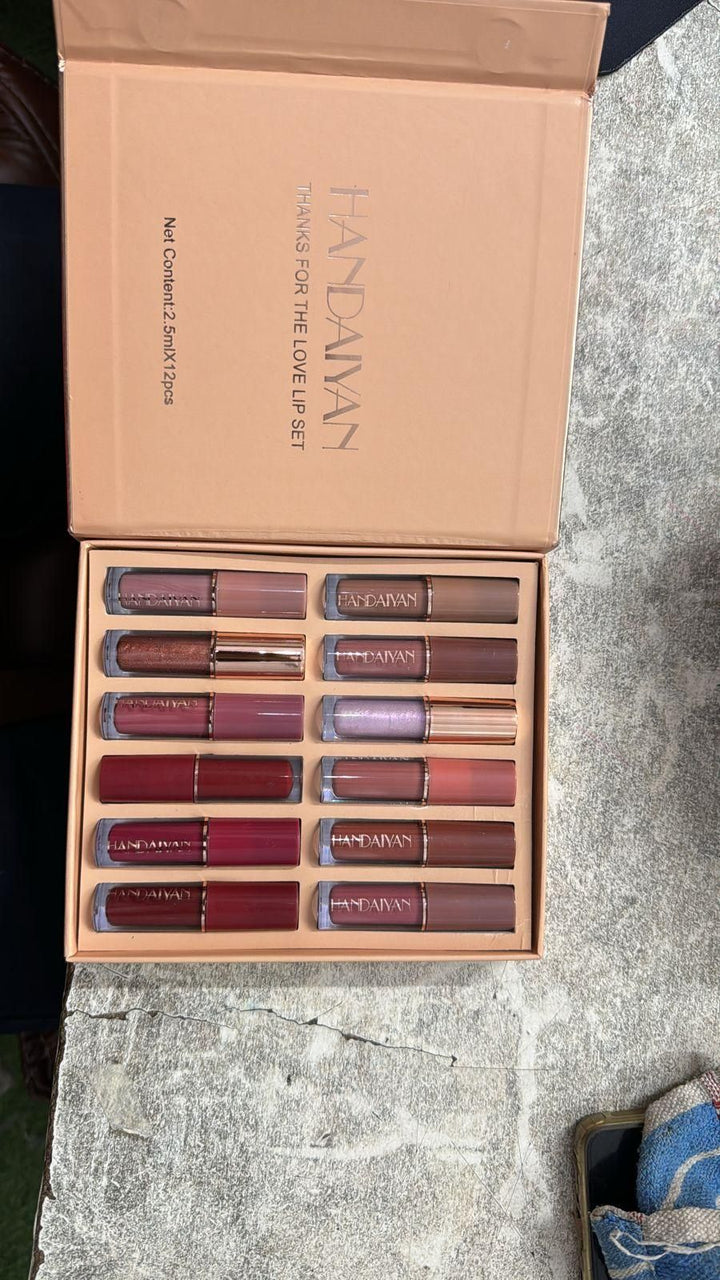 12Pcs Velvet Matte Liquid Lipstick Set