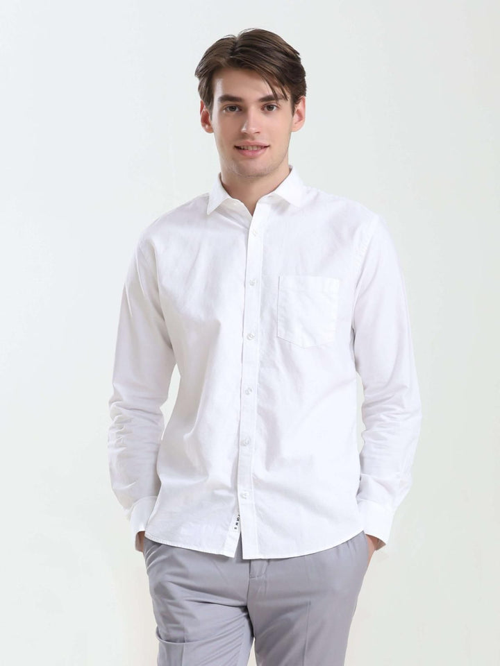 Anti-Stain & Anti-Odor Premium White Cotton Shirt