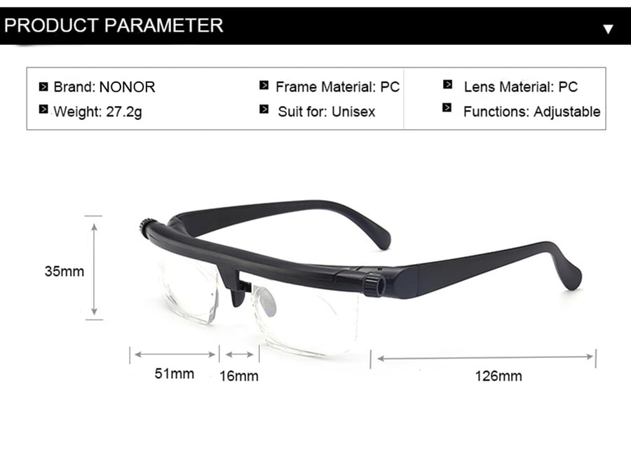 ADJUSTABLE FOCUS GLASSES FOR NEAR AND FAR SIGHT