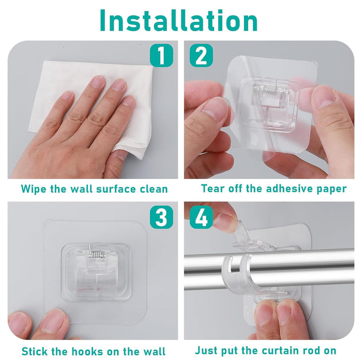 Curtain Rod Self Adhesive Hook |  🔥FLAT 50% SAVINGS🔥