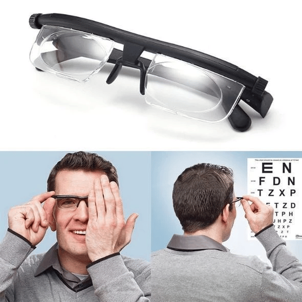 ADJUSTABLE FOCUS GLASSES FOR NEAR AND FAR SIGHT