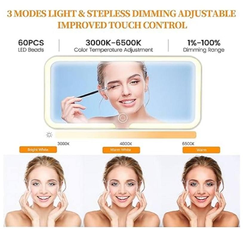 Rechargeable Car Makeup Mirror with LED Lights | 🔥FLAT 50% SAVING🔥