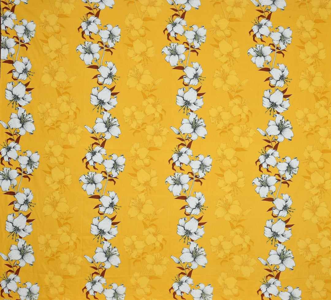 Elastic Fitted Bedsheet - Yellow Floral