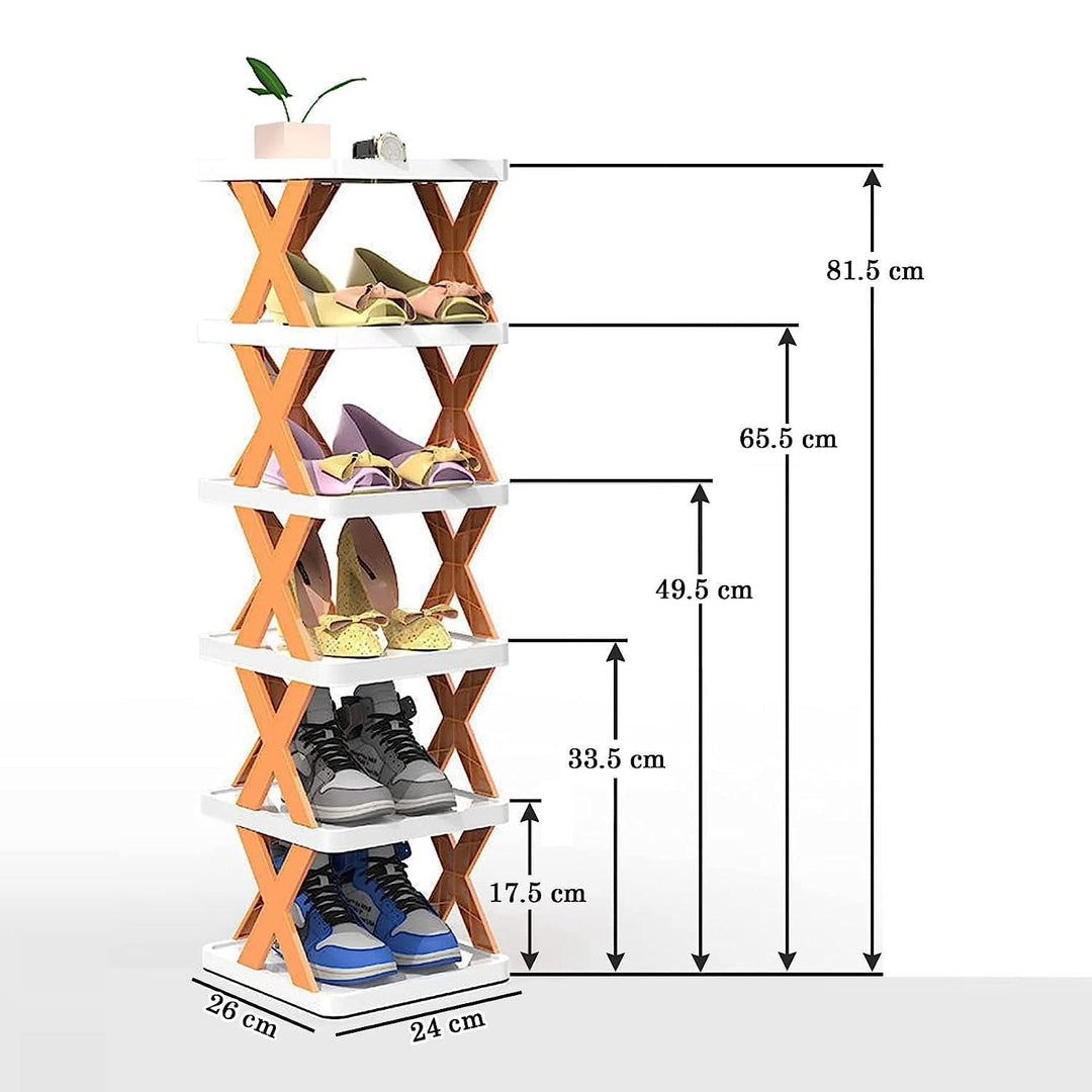 X Shape Shoe Shelf - 6 Layers
