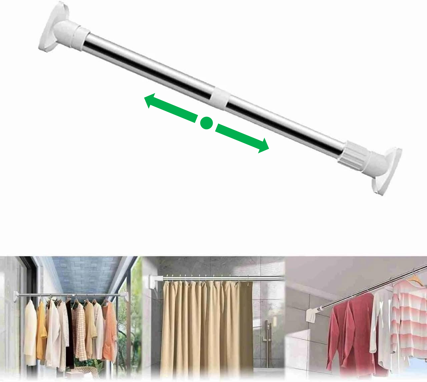 Three Simple Adjustable Rods Drill-Free Length Adjustable Multipurpose Rod |🔥FLAT 50% SAVINGS🔥 ...