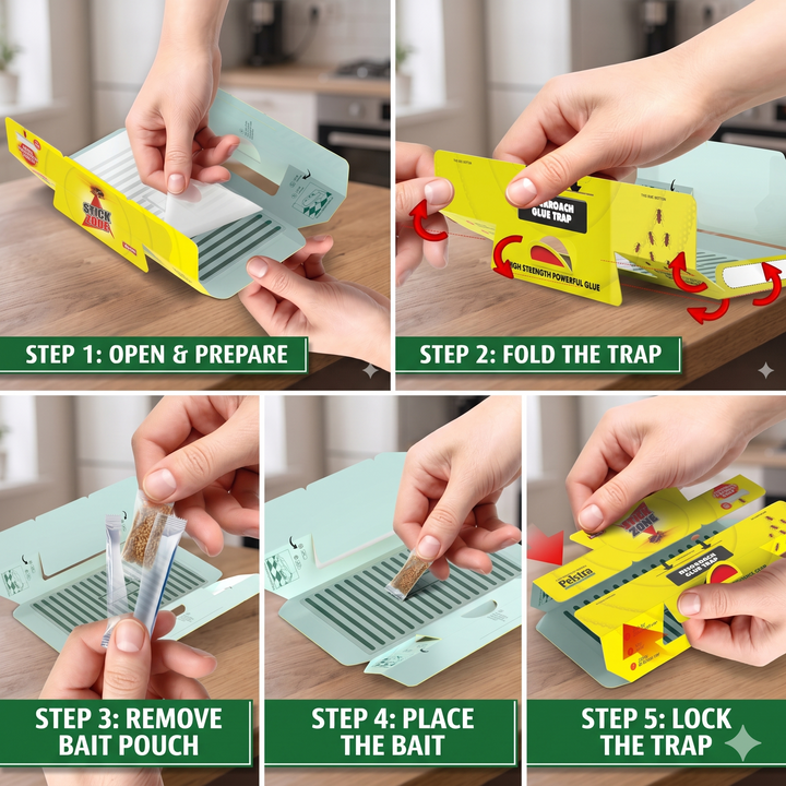 StickZone - Cockroach Glue Trap - Pack of 10 -🔥Flat 50% Off 🔥