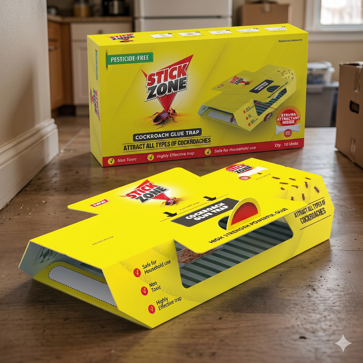 StickZone - Cockroach Glue Trap - Pack of 10 -🔥Flat 50% Off 🔥