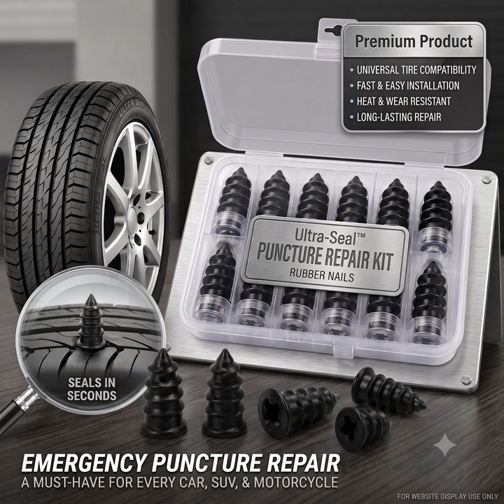 Ultra-Seal™- Tubeless Tyre Repair Rubber Nails Kit | 🔥FLAT 50% SAVINGS🔥