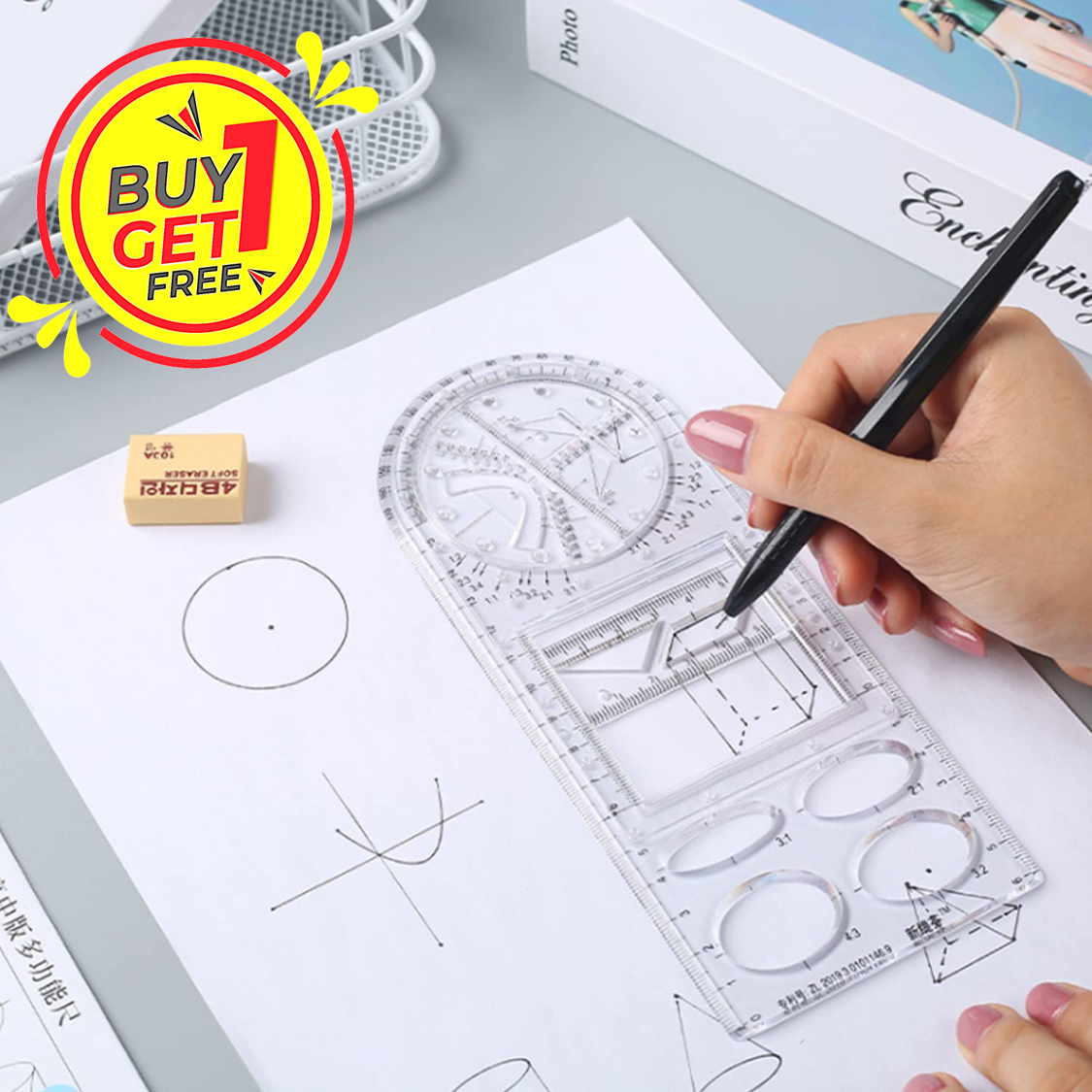 Multifunctional Geometry Ruler | 🔥Buy 1 Get 1 Free🔥 – Attrangi Gadgets