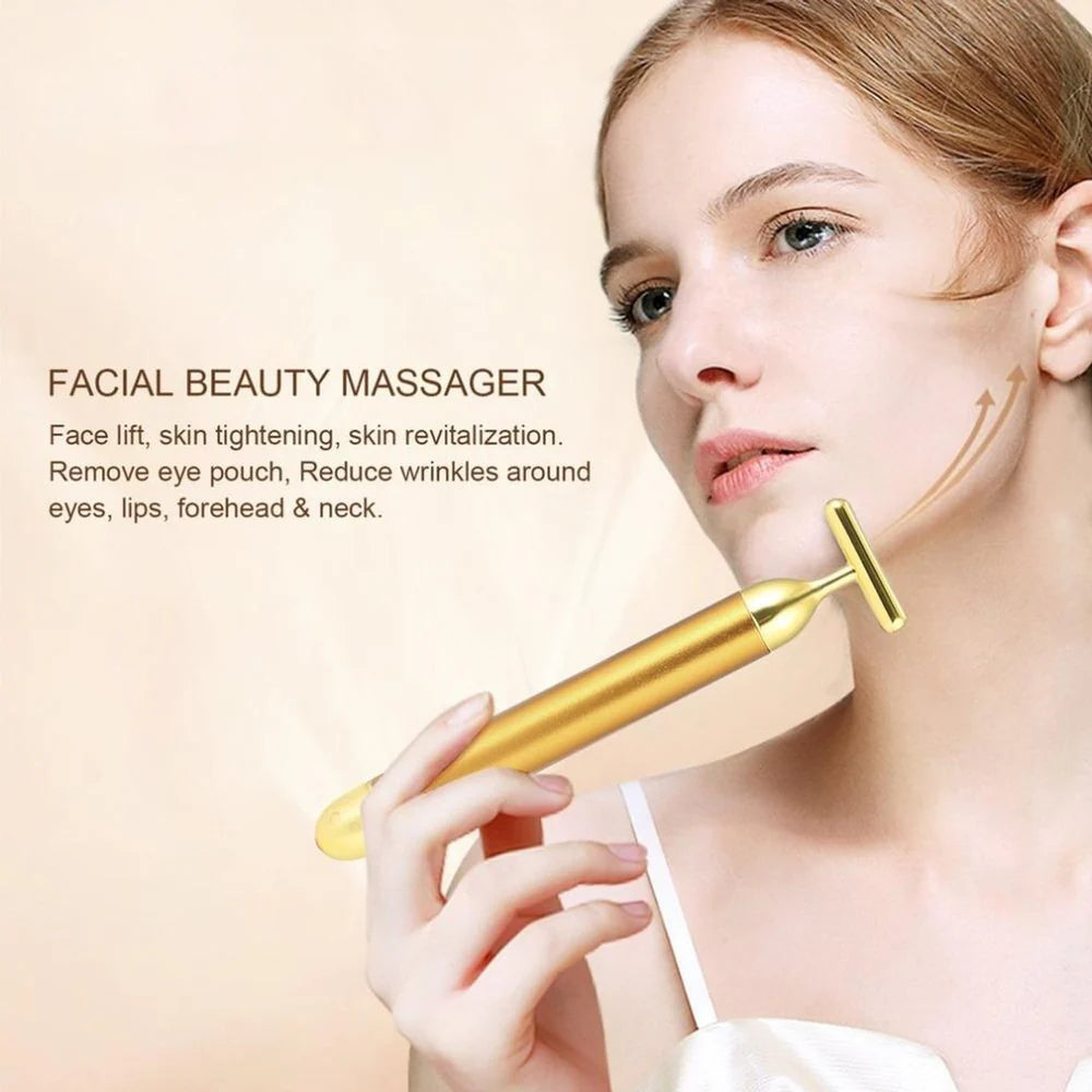 24K Gold Facial Massage Electric Roller | 🔥FLAT 61% OFF SALE🔥