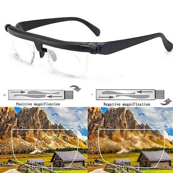 ADJUSTABLE FOCUS GLASSES FOR NEAR AND FAR SIGHT