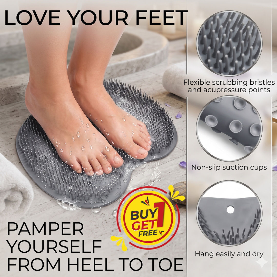 Silicone Foot Scrubber &amp; Massager Mat |🔥BUY 1 GET 1 FREE🔥