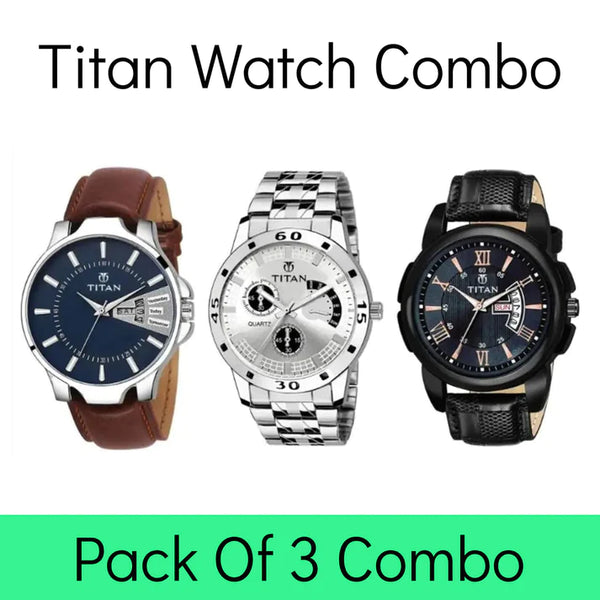 Premium Titan Watches (Combo of 3)