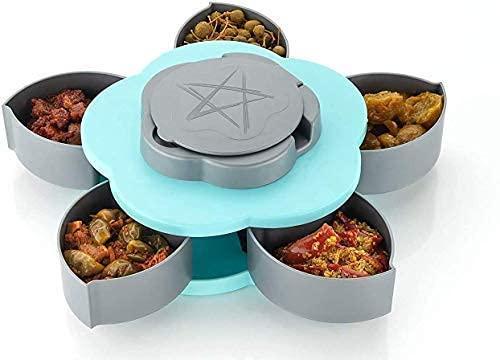 5 Compartments Serving Rotating Tray