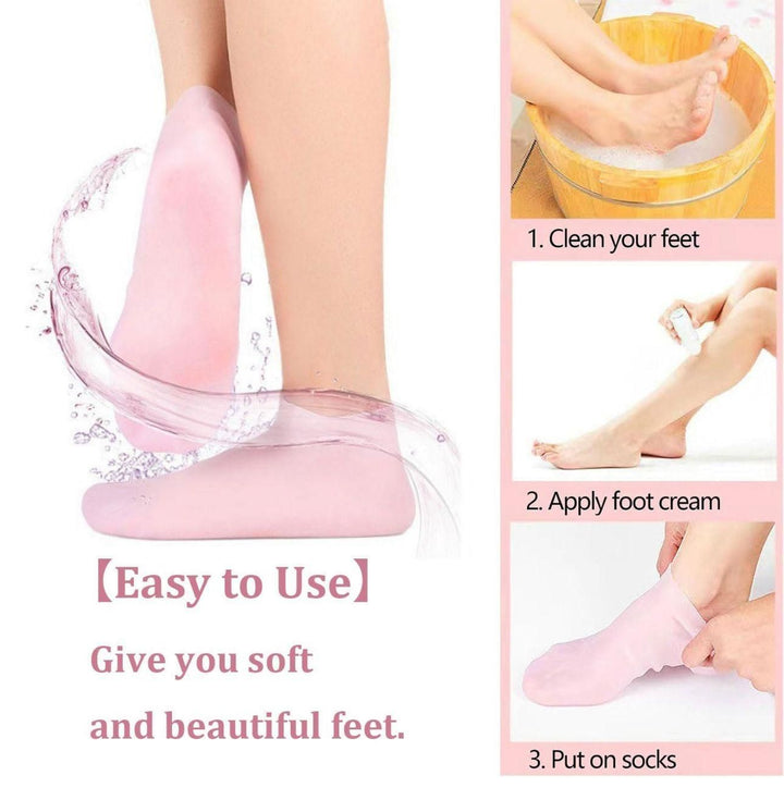 Pedicure Silicone Gel Socks For Dry Cracked Feet