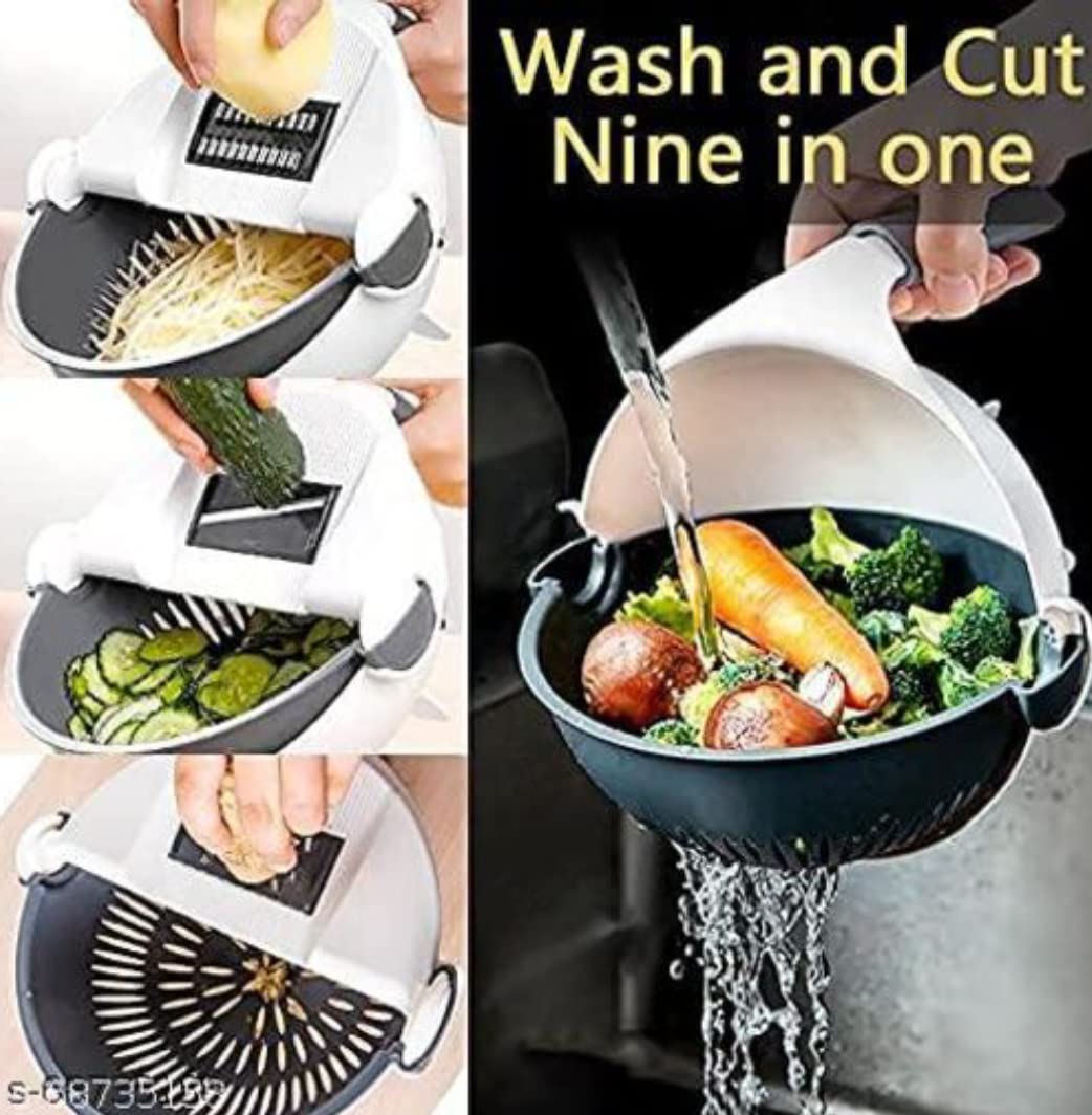 9 in 1 Vegetable Cutter with Drain Basket